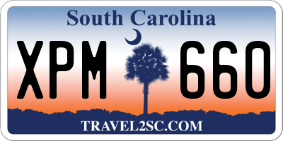 SC license plate XPM660