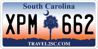 SC license plate XPM662