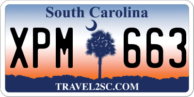 SC license plate XPM663