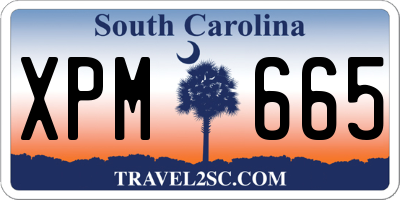 SC license plate XPM665