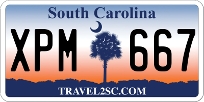 SC license plate XPM667
