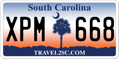 SC license plate XPM668