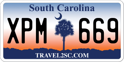 SC license plate XPM669