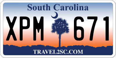 SC license plate XPM671
