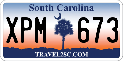 SC license plate XPM673