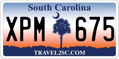 SC license plate XPM675
