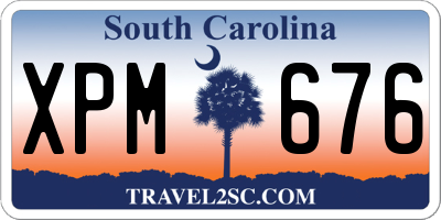 SC license plate XPM676