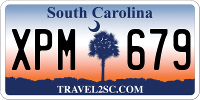 SC license plate XPM679
