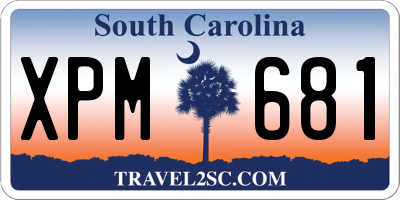 SC license plate XPM681