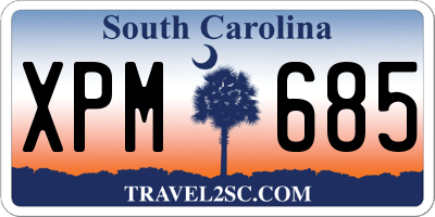 SC license plate XPM685