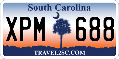 SC license plate XPM688