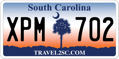 SC license plate XPM702