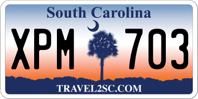 SC license plate XPM703