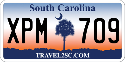 SC license plate XPM709