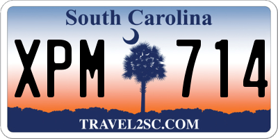 SC license plate XPM714