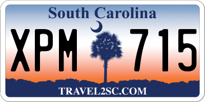 SC license plate XPM715
