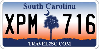 SC license plate XPM716