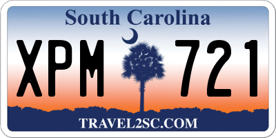 SC license plate XPM721
