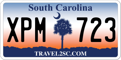 SC license plate XPM723