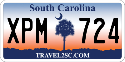 SC license plate XPM724