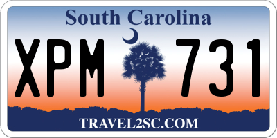 SC license plate XPM731