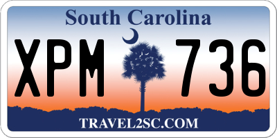SC license plate XPM736