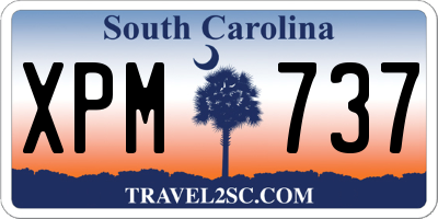 SC license plate XPM737