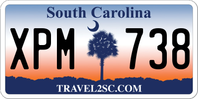 SC license plate XPM738