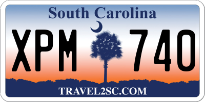 SC license plate XPM740