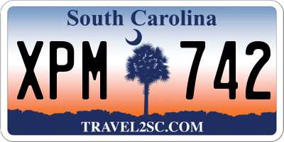 SC license plate XPM742