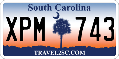 SC license plate XPM743
