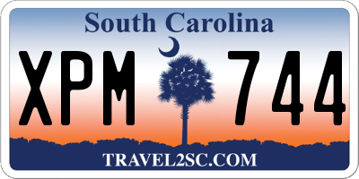 SC license plate XPM744