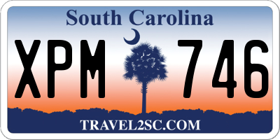 SC license plate XPM746