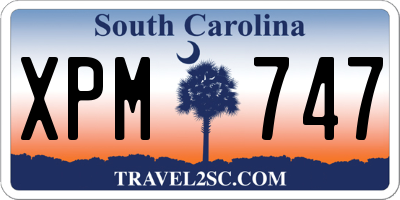 SC license plate XPM747