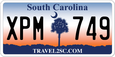 SC license plate XPM749