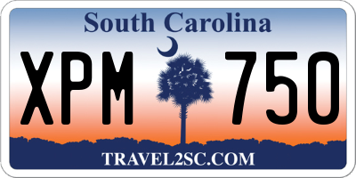 SC license plate XPM750