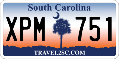 SC license plate XPM751