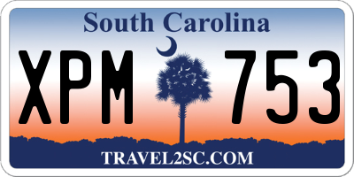 SC license plate XPM753