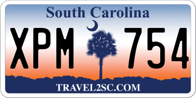 SC license plate XPM754