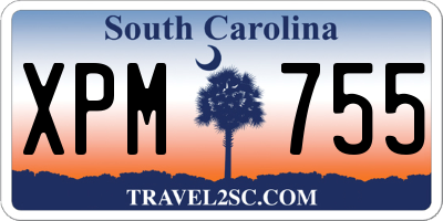 SC license plate XPM755
