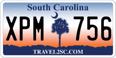 SC license plate XPM756