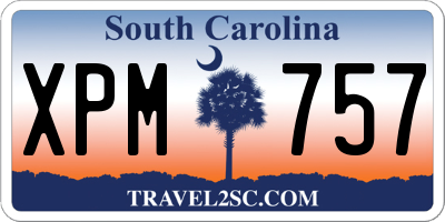 SC license plate XPM757