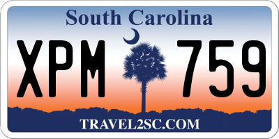 SC license plate XPM759