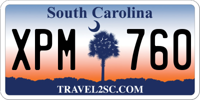 SC license plate XPM760