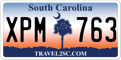 SC license plate XPM763