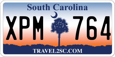 SC license plate XPM764