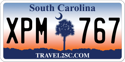 SC license plate XPM767