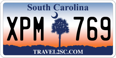 SC license plate XPM769
