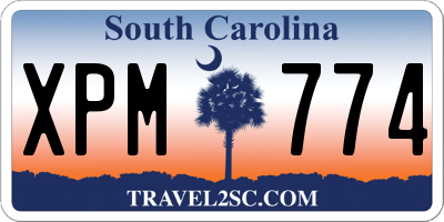SC license plate XPM774