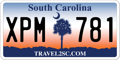 SC license plate XPM781